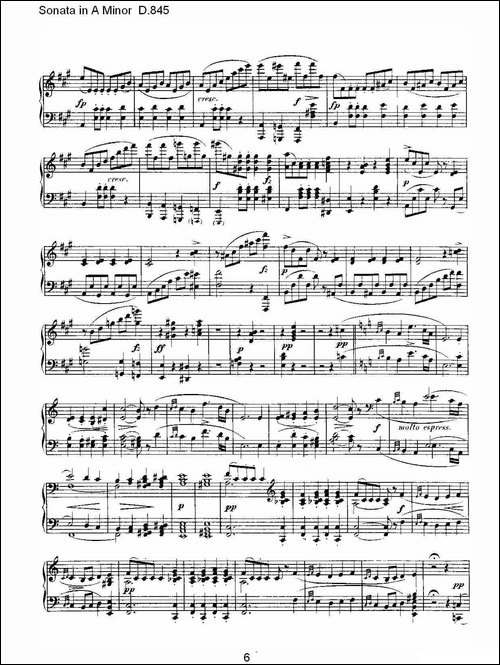 Sonata in A Minor D.845-A小调奏鸣曲 D.845-钢琴谱