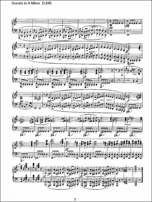 Sonata in A Minor D.845-A小调奏鸣曲 D.845-钢琴谱