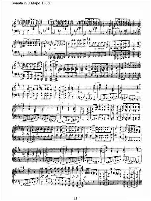 Sonata in D Major D.850-D大调奏鸣曲 D.850-钢琴谱
