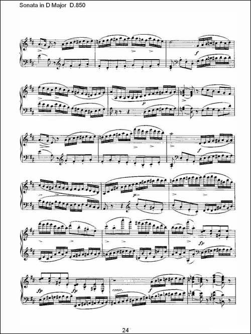 Sonata in D Major D.850-D大调奏鸣曲 D.850-钢琴谱