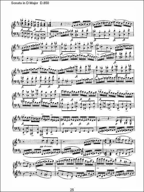 Sonata in D Major D.850-D大调奏鸣曲 D.850-钢琴谱