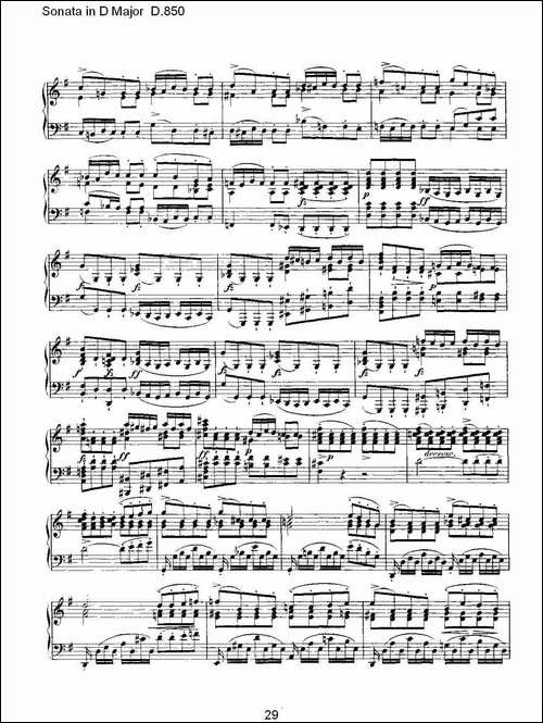 Sonata in D Major D.850-D大调奏鸣曲 D.850-钢琴谱