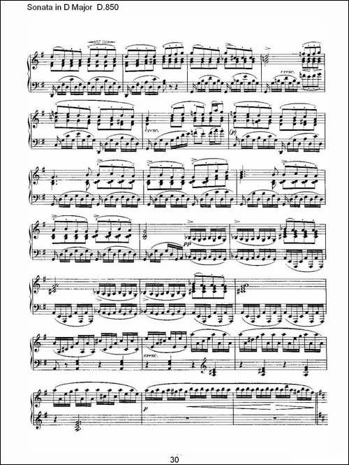 Sonata in D Major D.850-D大调奏鸣曲 D.850-钢琴谱