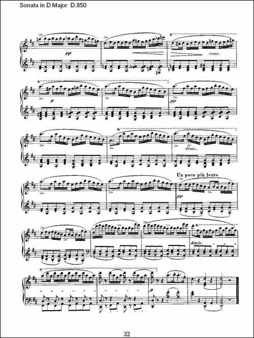 Sonata in D Major D.850-D大调奏鸣曲 D.850-钢琴谱