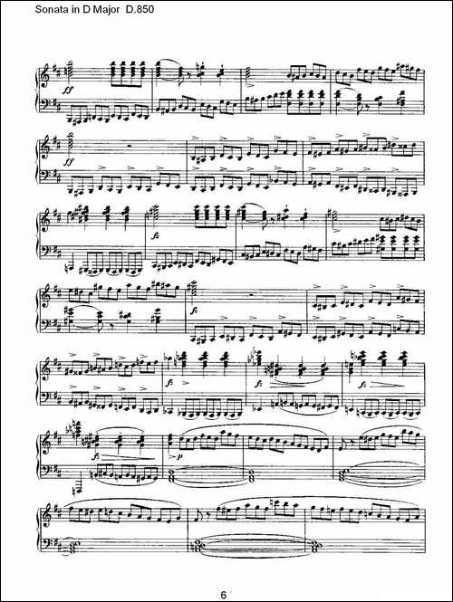 Sonata in D Major D.850-D大调奏鸣曲 D.850-钢琴谱