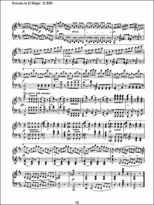 Sonata in D Major D.850-D大调奏鸣曲 D.850-钢琴谱