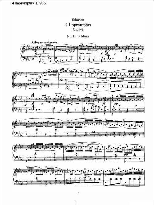 4 Impromptus D.935-4人即兴演奏D.935-钢琴谱