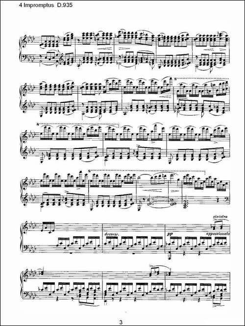 4 Impromptus D.935-4人即兴演奏D.935-钢琴谱