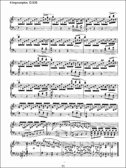 4 Impromptus D.935-4人即兴演奏D.935-钢琴谱