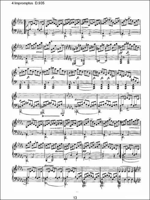 4 Impromptus D.935-4人即兴演奏D.935-钢琴谱