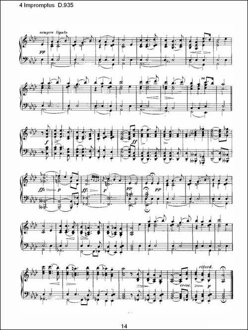 4 Impromptus D.935-4人即兴演奏D.935-钢琴谱