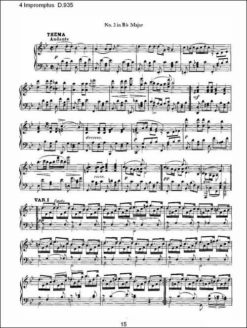 4 Impromptus D.935-4人即兴演奏D.935-钢琴谱