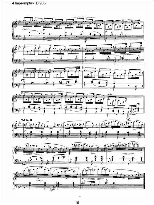 4 Impromptus D.935-4人即兴演奏D.935-钢琴谱
