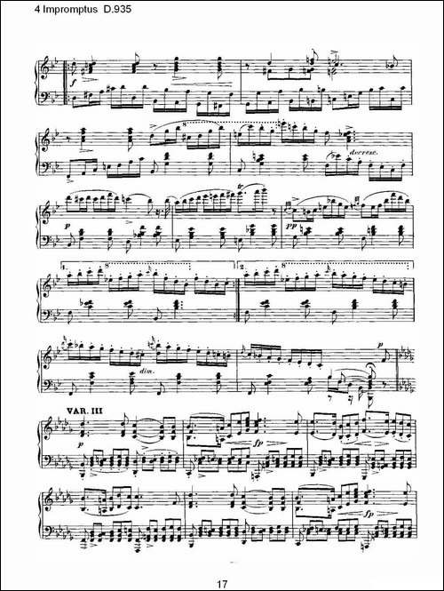 4 Impromptus D.935-4人即兴演奏D.935-钢琴谱