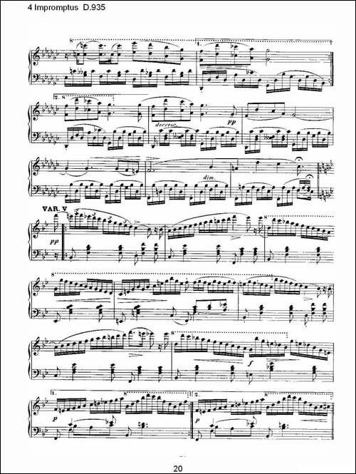 4 Impromptus D.935-4人即兴演奏D.935-钢琴谱
