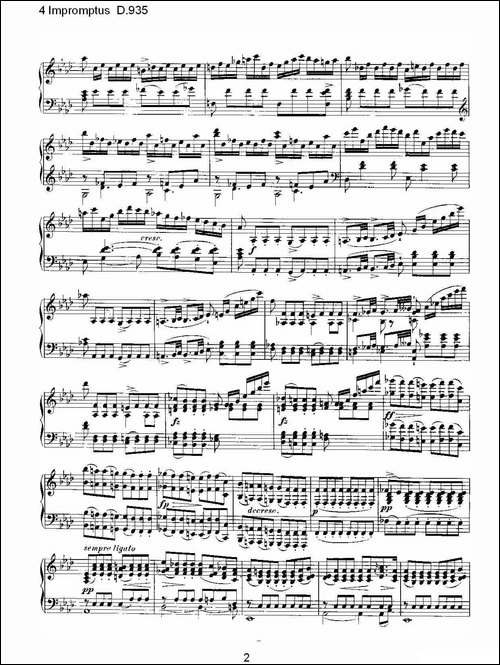 4 Impromptus D.935-4人即兴演奏D.935-钢琴谱