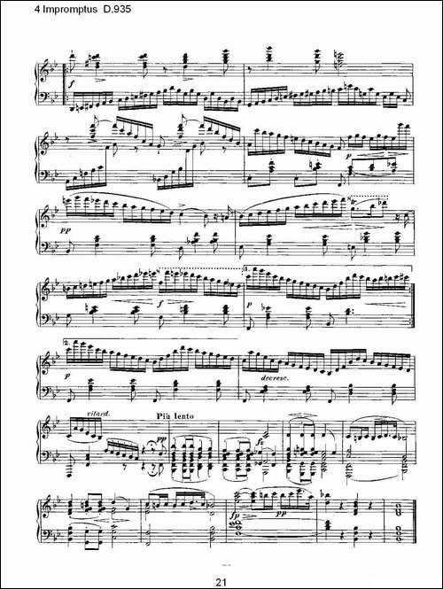 4 Impromptus D.935-4人即兴演奏D.935-钢琴谱