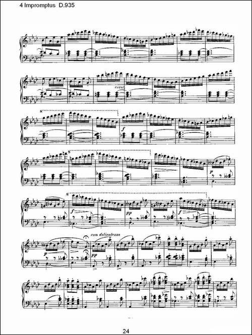 4 Impromptus D.935-4人即兴演奏D.935-钢琴谱