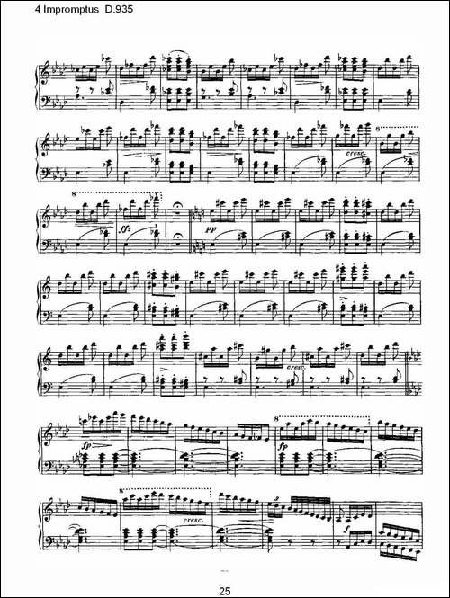 4 Impromptus D.935-4人即兴演奏D.935-钢琴谱