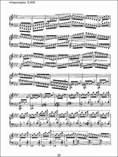 4 Impromptus D.935-4人即兴演奏D.935-钢琴谱