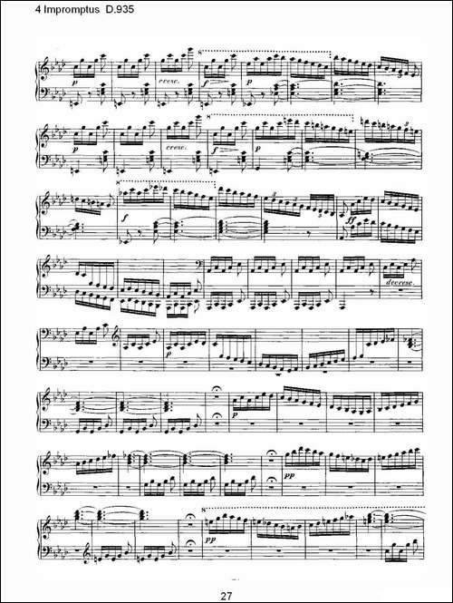 4 Impromptus D.935-4人即兴演奏D.935-钢琴谱
