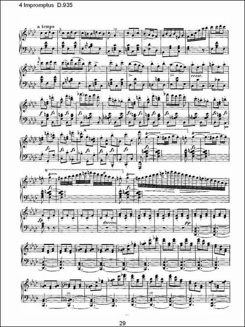 4 Impromptus D.935-4人即兴演奏D.935-钢琴谱