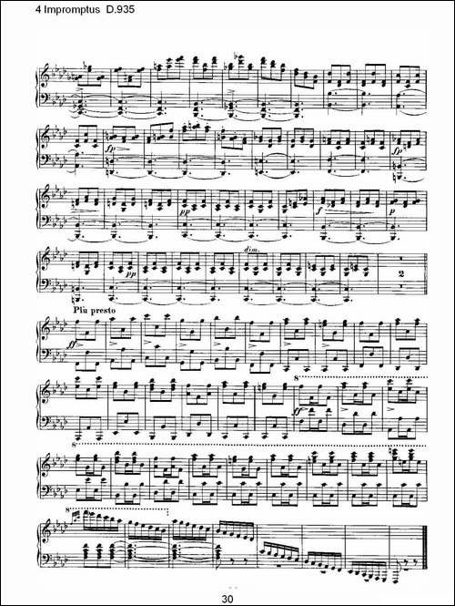 4 Impromptus D.935-4人即兴演奏D.935-钢琴谱