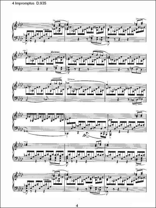 4 Impromptus D.935-4人即兴演奏D.935-钢琴谱