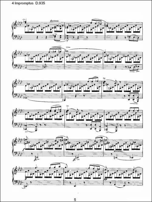 4 Impromptus D.935-4人即兴演奏D.935-钢琴谱