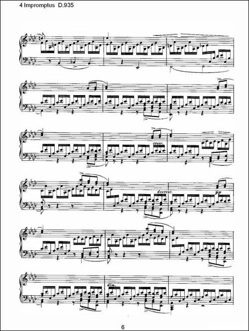 4 Impromptus D.935-4人即兴演奏D.935-钢琴谱