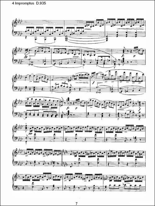4 Impromptus D.935-4人即兴演奏D.935-钢琴谱