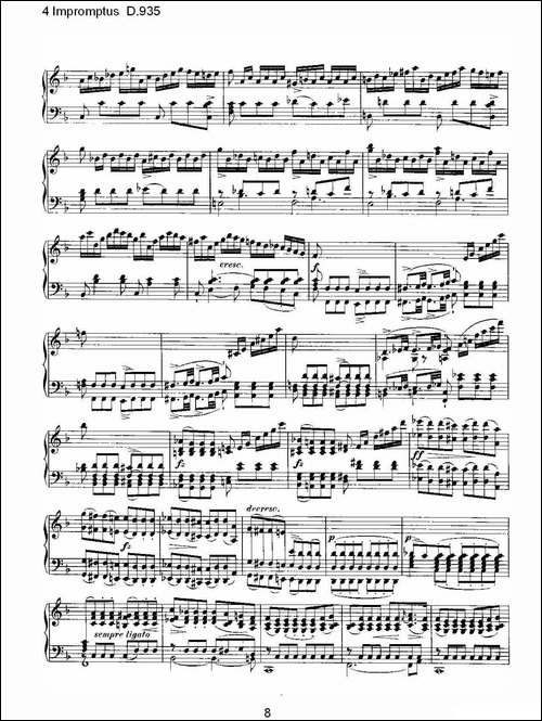 4 Impromptus D.935-4人即兴演奏D.935-钢琴谱