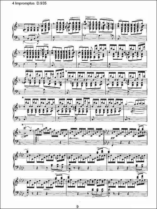 4 Impromptus D.935-4人即兴演奏D.935-钢琴谱