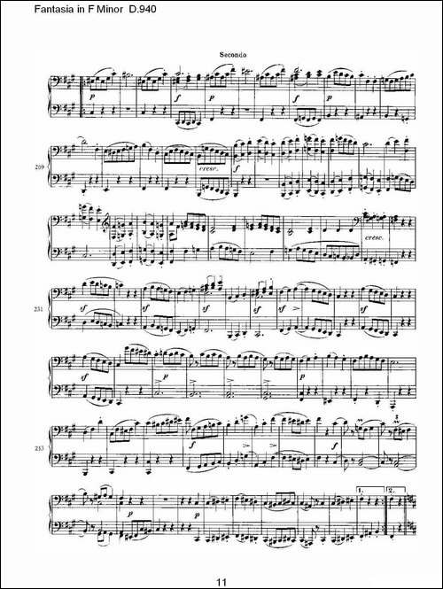 Fantasia in F Minor D.940-F小调幻想曲D.940-钢琴谱
