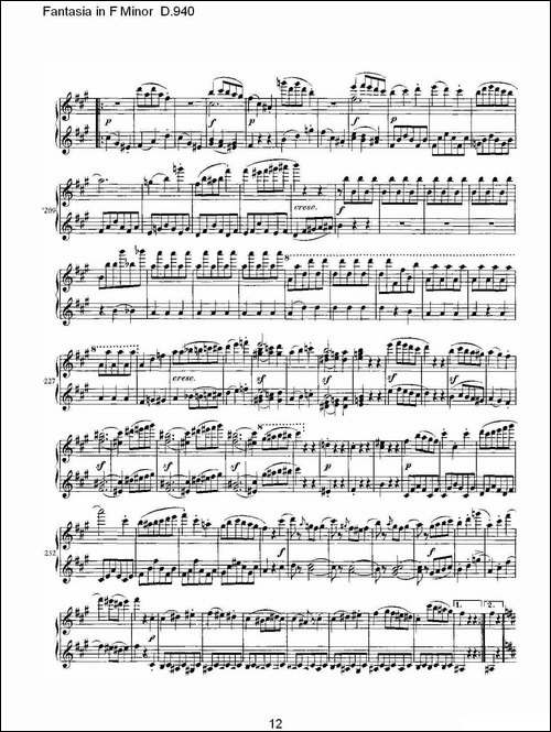 Fantasia in F Minor D.940-F小调幻想曲D.940-钢琴谱