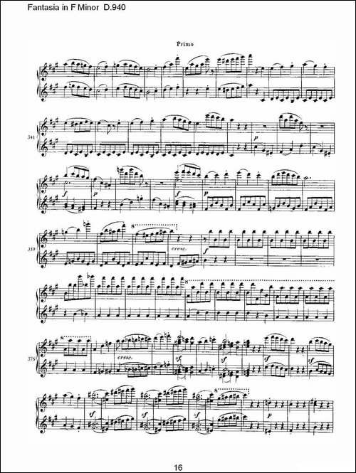 Fantasia in F Minor D.940-F小调幻想曲D.940-钢琴谱