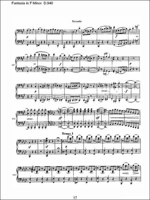 Fantasia in F Minor D.940-F小调幻想曲D.940-钢琴谱