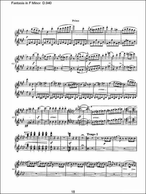 Fantasia in F Minor D.940-F小调幻想曲D.940-钢琴谱
