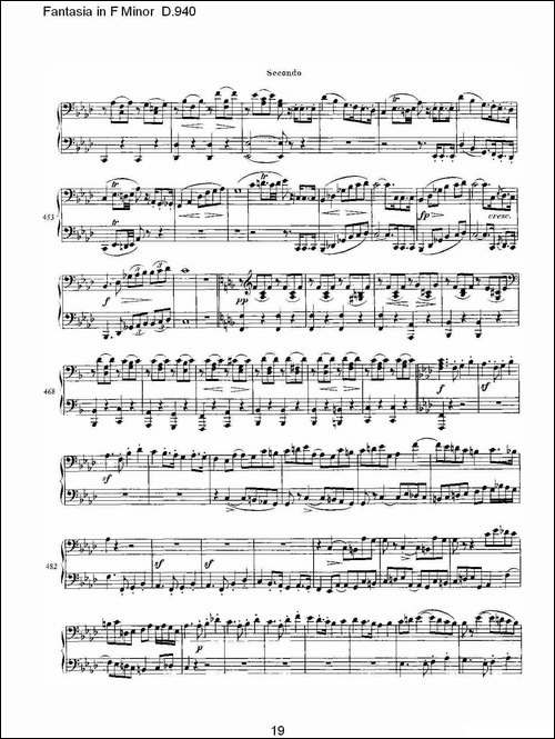 Fantasia in F Minor D.940-F小调幻想曲D.940-钢琴谱