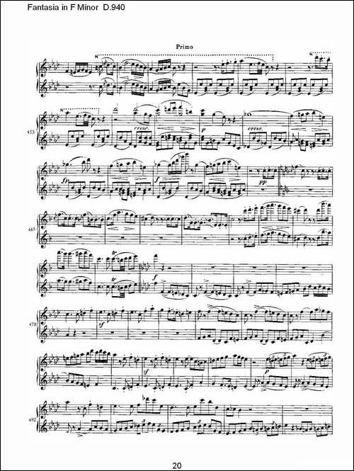 Fantasia in F Minor D.940-F小调幻想曲D.940-钢琴谱