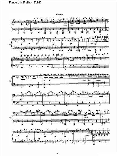 Fantasia in F Minor D.940-F小调幻想曲D.940-钢琴谱