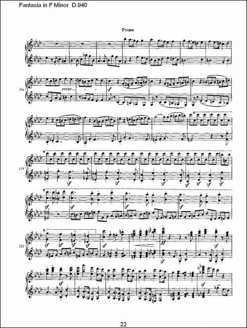 Fantasia in F Minor D.940-F小调幻想曲D.940-钢琴谱