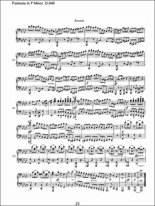 Fantasia in F Minor D.940-F小调幻想曲D.940-钢琴谱