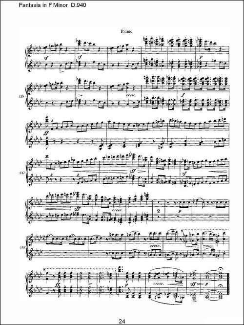 Fantasia in F Minor D.940-F小调幻想曲D.940-钢琴谱