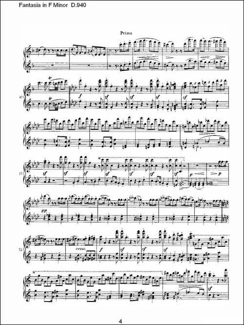 Fantasia in F Minor D.940-F小调幻想曲D.940-钢琴谱