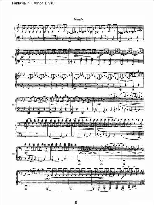 Fantasia in F Minor D.940-F小调幻想曲D.940-钢琴谱