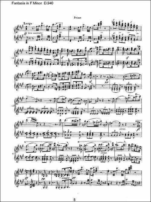 Fantasia in F Minor D.940-F小调幻想曲D.940-钢琴谱