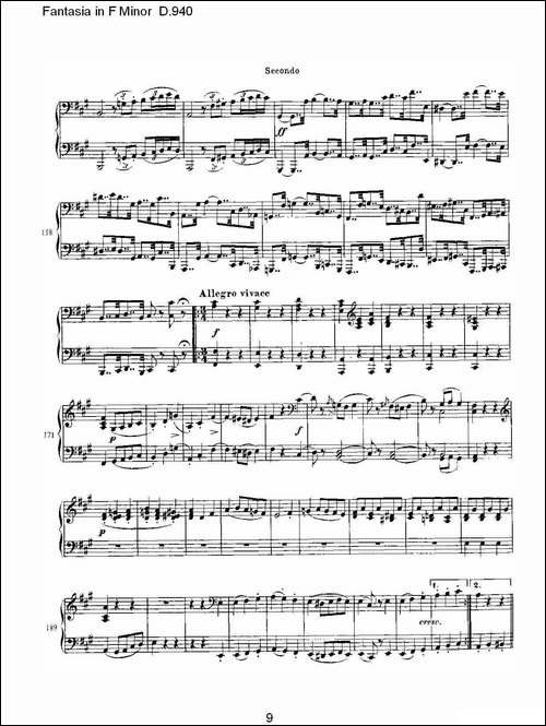Fantasia in F Minor D.940-F小调幻想曲D.940-钢琴谱