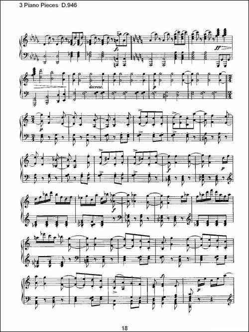 3 Piano Pieces D.946-钢琴三联奏D.946-钢琴谱