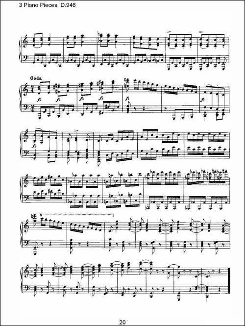 3 Piano Pieces D.946-钢琴三联奏D.946-钢琴谱